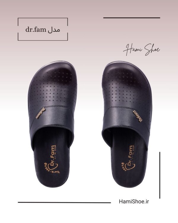 صندل چرم طبی زنانه جلو بسته زنانه دکتر فام - Image 2